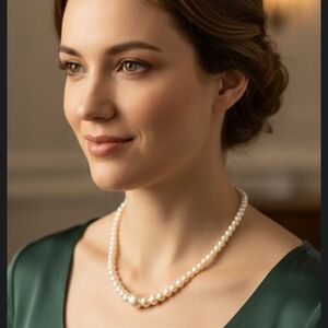 Japanese Akoya Pear Necklace -Estate Piece (Antique)